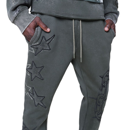 SMOKE RISE LUXE CLUB FLEECE PANT-MOSS